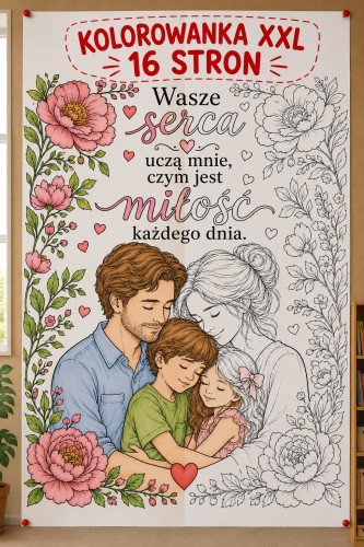 DZIEŃ MAMY I TATY KOLOROWANKA XXL 16 STRON/A4