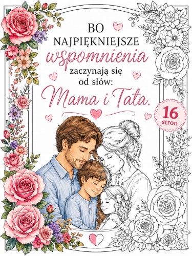 DZIEŃ MAMY I TATY KOLOROWANKA XXL 16 STRON /A4 
