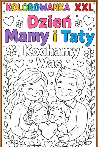 DZIEŃ MAMY I TATY KOLOROWANKA XXL 16 STRON   