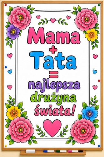 DZIEŃ MAMY I TATY KOLOROWANKA XXL 16 STRON/A4  