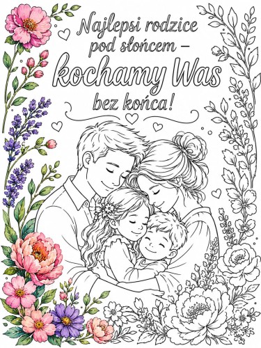 DZIEŃ MAMY I TATY KOLOROWANKA XXL 16 STRON/A4   