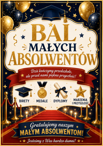 BAL MAŁYCH ABSOLWENTÓW - SCENARIUSZ ZAKOŃCZENIA PRZEDSZKOLA/ ZERÓWKI ROLE DLA 25 DZIECI