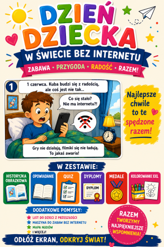 PROJEKT DZIEŃ DZIECKA W ŚWIECIE  BEZ INTERNETU 63 STRONY