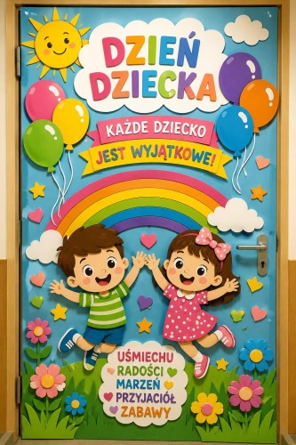 DEKORACJA DZIEŃ DZIECKA PLAKAT 12 STRON 