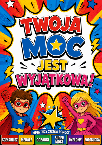 TWOJA MOC JEST WYJĄTKOWA, CZYLI KRAINA SUPERBOHATERÓW MEGA DUŻY ZESTAW 