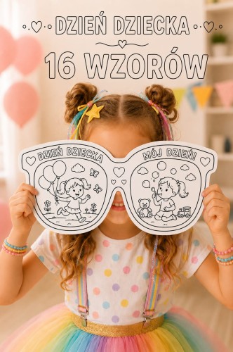 OKULARY  NA DZIEŃ DZIECKA 16 WZORÓW 