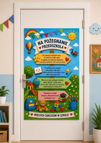 NA POŻEGNANIE ZERÓWKI DEKORACJA XXL 12 STRON + A4+ A3