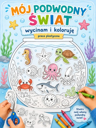 MÓJ PODWODNY ŚWIAT + KOLOROWANKA XXL 10 STRON 