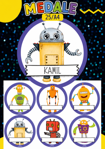 ROBOTY MEDALE 25 SZTUK 