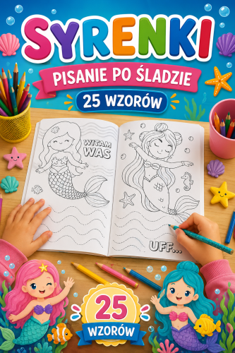SYRENKI PISANIE PO ŚLADZIE 25 WZORÓW