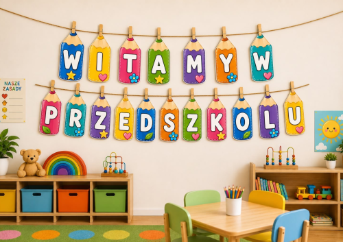 NAPIS WITAMY W PRZEDSZKOLU