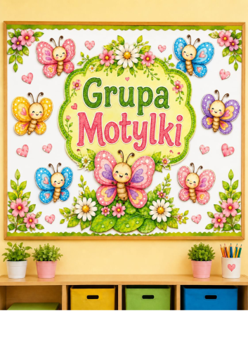 GRUPA MOTYLKI DEKORACJA XXL    NA GAZETKĘ A4,A3, 6,12 STRON 