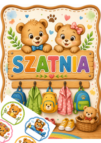 GRUPA MIESIE NAPIS: SZATNIA, ZNACZKI Z IMIENIEM DO EDYCJI   MAŁE 48 SZTUK   I DUŻE  48 SZTUK  RAZEM: 10 STRON 