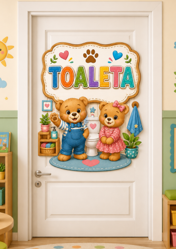 TOALETA GRUPA MISIE DEKORACJA XXL - A4, A3,  9 STRON