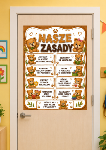 NASZE ZASADY GRUPA MISIE DEKORACJA, XXL - A4, A3,  9 STRON