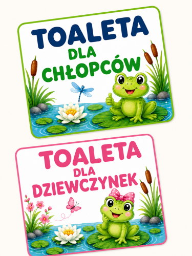 GRUPA ŻABKI TOALETA: DLA CHŁOPCÓW, DLA DZIEWCZYNEK  3 STRONY