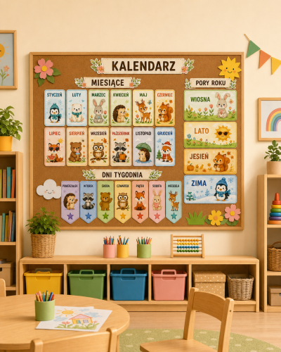 KALENDARZ - MIESIĄCE, DNI TYGODNIA, PORY ROKU 32 STRONY