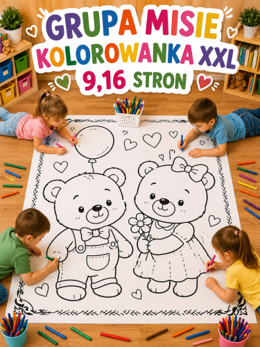 GRUPA MISIE KOLOROWANKI XXL - 9, 16 STRON 