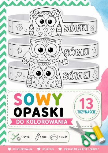 SOWY OPASKI DO KOLOROWANIA - 13 WZORÓW