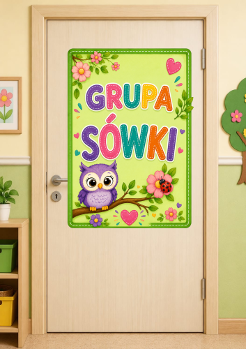 DEKORACJA XXL PLAKAT GRUPA SÓWKI A4, A3,  6, 12  STRON