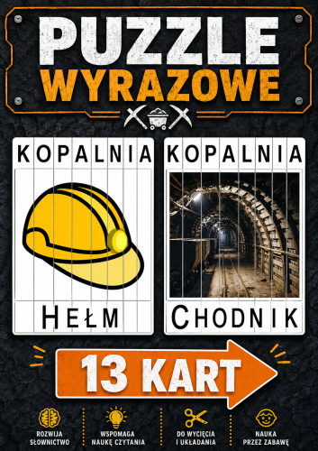 GÓRNIK PUZZLE WYRAZOWE - 13 OBRAZKÓW