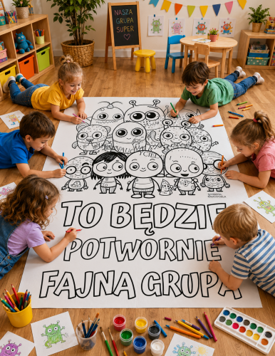 TO BĘDZIE POTWORNIE FAJNA GRUPA KOLOROWANKA XXL - 16 STRON 