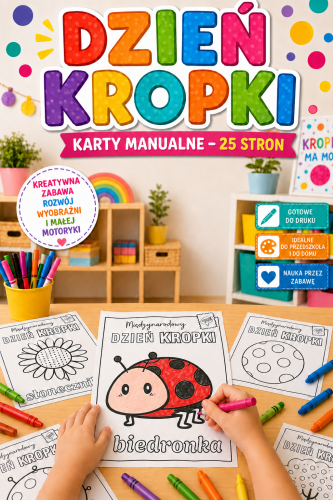 DZIEŃ KROPKI KARTY MANUALNE- 25 WZORÓW