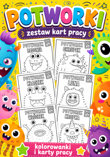 POTWORKI Z IMIONAMI ŁĄCZENIE CYFR - 25 STRON 