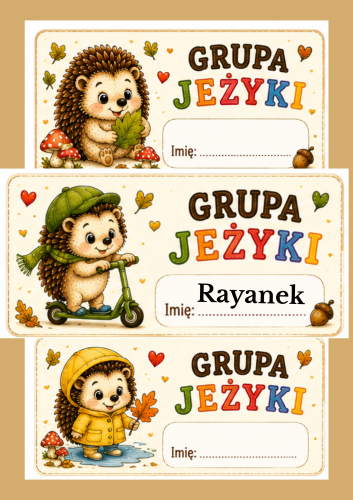 GRUPA JEŻYKI DO EDYCJI ZNACZKI:  PROSTOKATNE 32 SZTUK