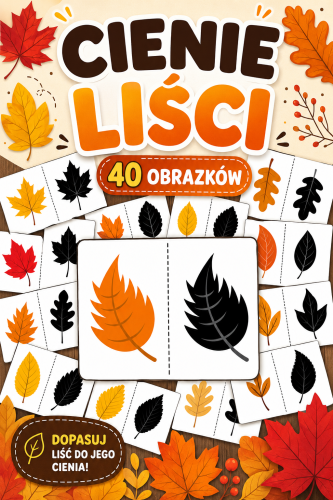 CIENIE LIŚCI - UKŁADANKA 40 OBRAZKÓW