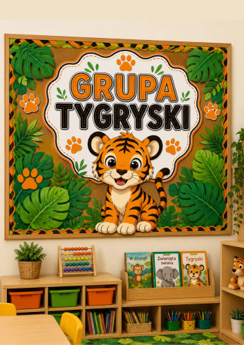 GRUPA TYGRYSKI -  DEKORACJA PLAKAT XXL - A4, A3, 9 STRON 