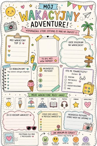 KARTY PRACY MÓJ WAKACYJNY ADVENTURE