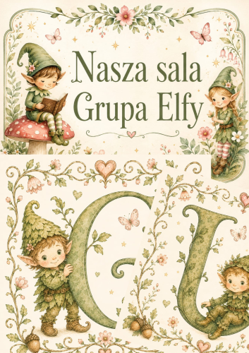 GRUPA ELFY NAPIS 9 STRON + 2 X NAPIS NA DRZWI  