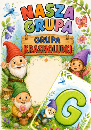 GRUPA KRASNOLUDKI NAPIS 17 STRON + NAPIS NA DRZWI  