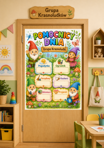 POMOCNICY- DEKORACJA PLAKAT XXL - A4, A3, 9 STRON 