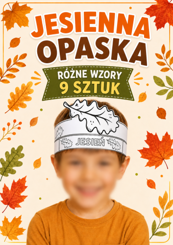 JESIENNE OPASKI DO WYCINANIA I KOLOROWANIA - 9 WZORÓW