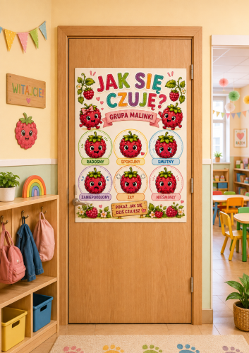 GRUPA MALINKI JAK SIĘ CZUJĘ? - DEKORACJA/PLAKAT XXL  - A4, A3, 6, 9 STRON 