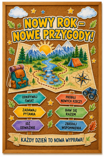 GAZETKA - NOWY ROK NOWE PRZYGODY  2 WIELKOŚCI: DRUK NA KARTKACH A4/A3   RAZEM:  30 STRON