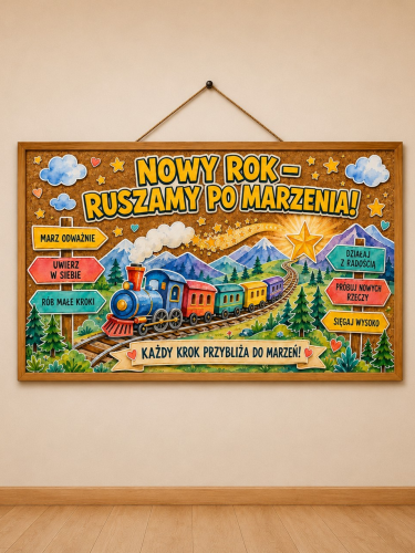 GAZETKA - NOWY ROK RUSZAMY PO MARZENIA   2 WIELKOŚCI: DRUK NA KARTKACH A4/A3   RAZEM:  51 STRON