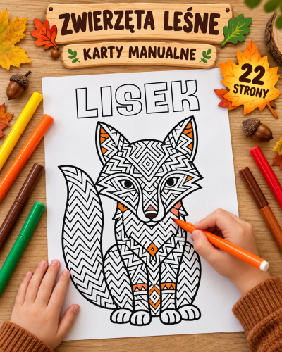 ZWIERZĘTA LEŚNE KARTY MANUALNE 22 STRONY