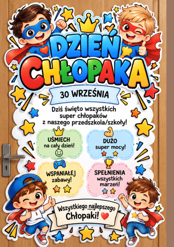 PLAKAT NA DRZWI GAZETKĘ - A4,A3,4,9 STRON