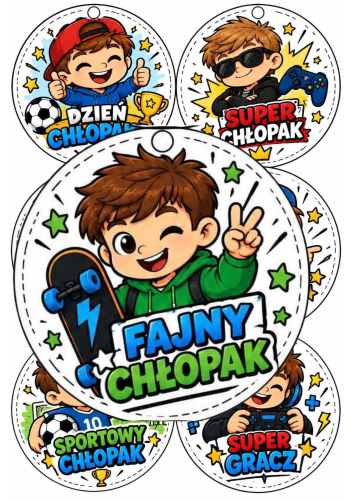 MEDALE DZIEŃ CHŁOPAKA - 18 WZORÓW