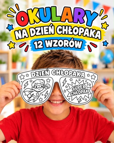 DZIEŃ CHŁOPAKA OKULARY - 12 WZORÓW