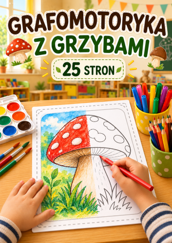 GRAFOMOTORYKA Z GRZYBAMI - 25 STRON 