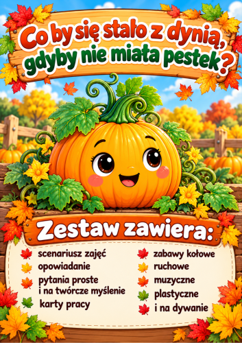 CO BY SIE STAŁO Z DYNIĄ, GDYBY NIE MIAŁA PESTEK? - ZESTAW POMOCY - 38 STRON 