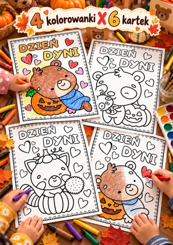 4 X DYNIA KOLOROWANKI XXL  - RAZEM 24/A4
