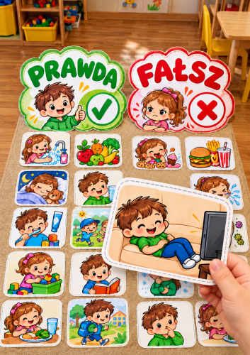 ZABAWA O ZDROWIU PRAWDA CZY FAŁSZ? - 25 OBRAZKÓW  - 11 STRON