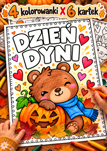 4 X DYNIOWE KOLOROWANKI XXL  - RAZEM 24/A4