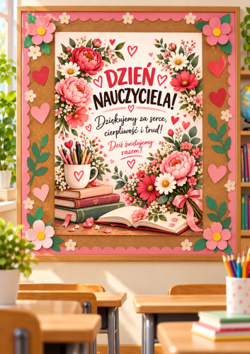 DEKORACJA DZIEŃ NAUCZYCIELA - 6, 12 STRON 