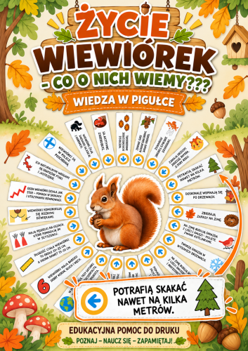 ŻYCIE WIEWIÓREK - CO O NICH WIEMY???  WIEDZA W PIGUŁCE - 30  STRON
